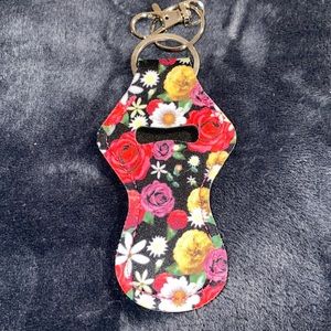 New Flowers chapstick holder keychain